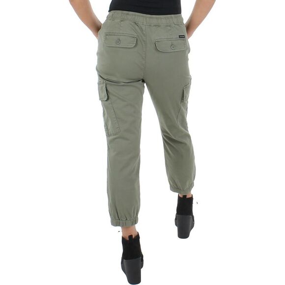 Sanctuary Womens Squad Green Cropped Cotton Blend Jogger Cargo Pants NWT - Picture 3 of 3